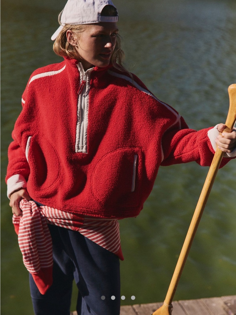 Free people red Mountain High half zip fleece - Picture 4 of 7